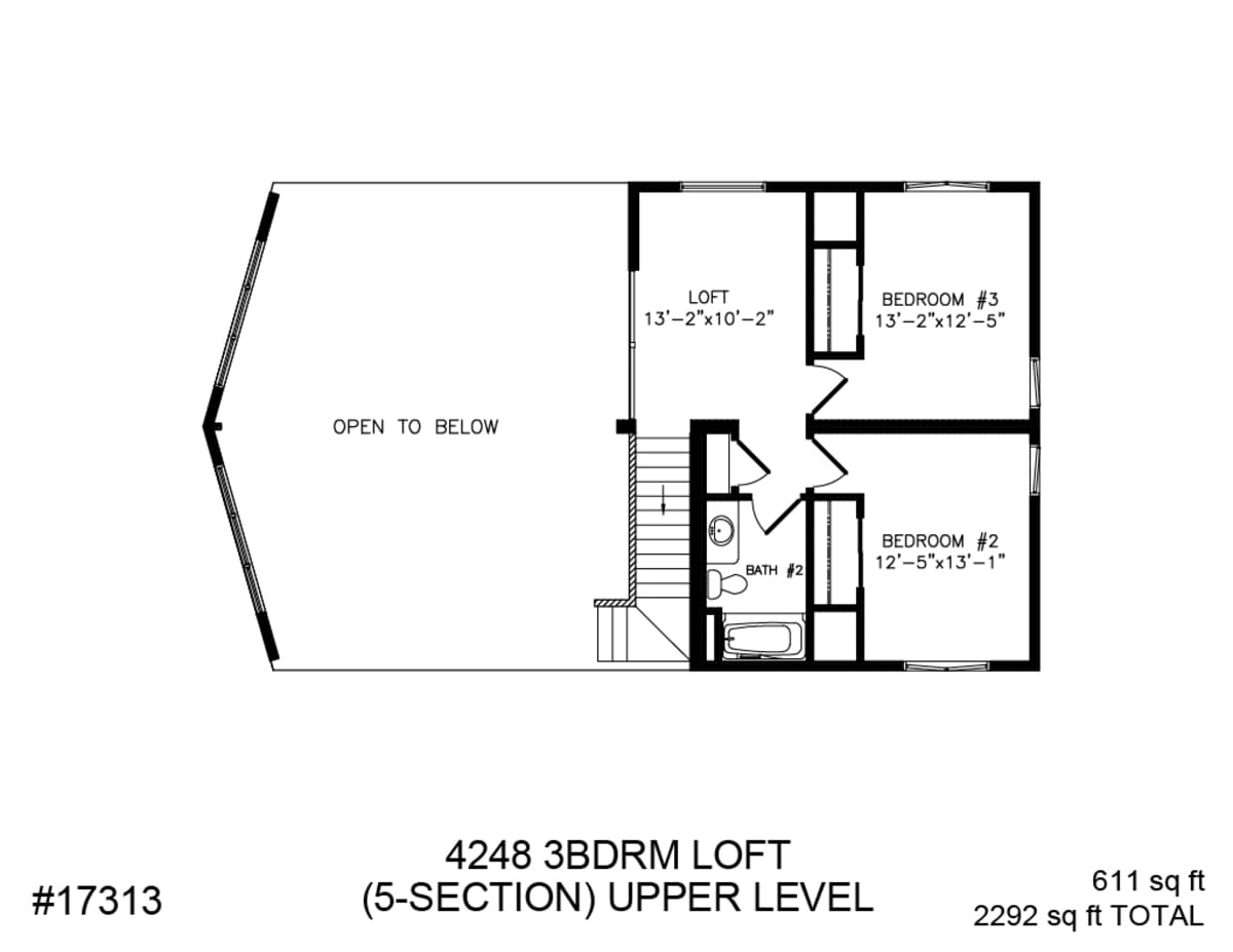 4770 Loft Chalet floor plan upper level