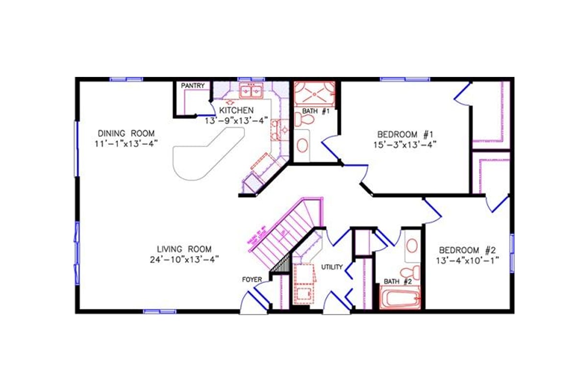 1920 Northwood Cottage floor plan