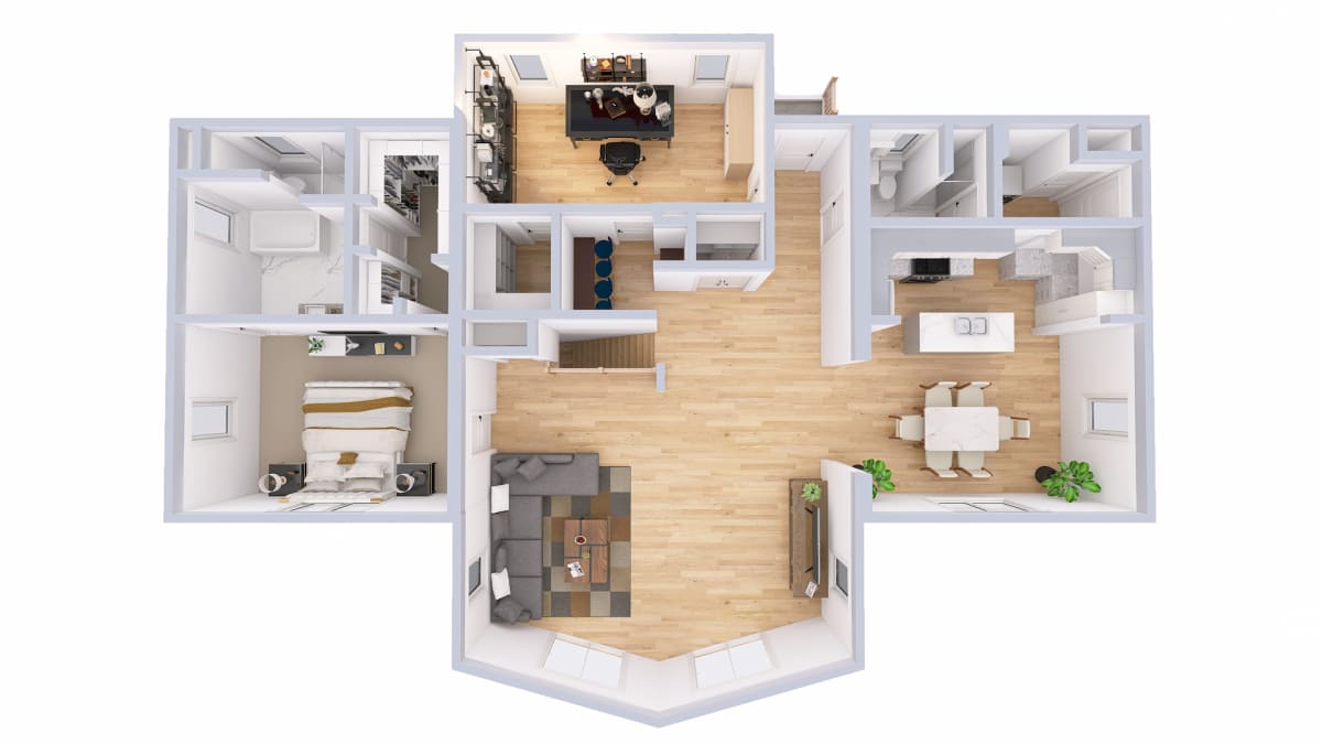 2030 Lakewood Cottage 3d floor plan