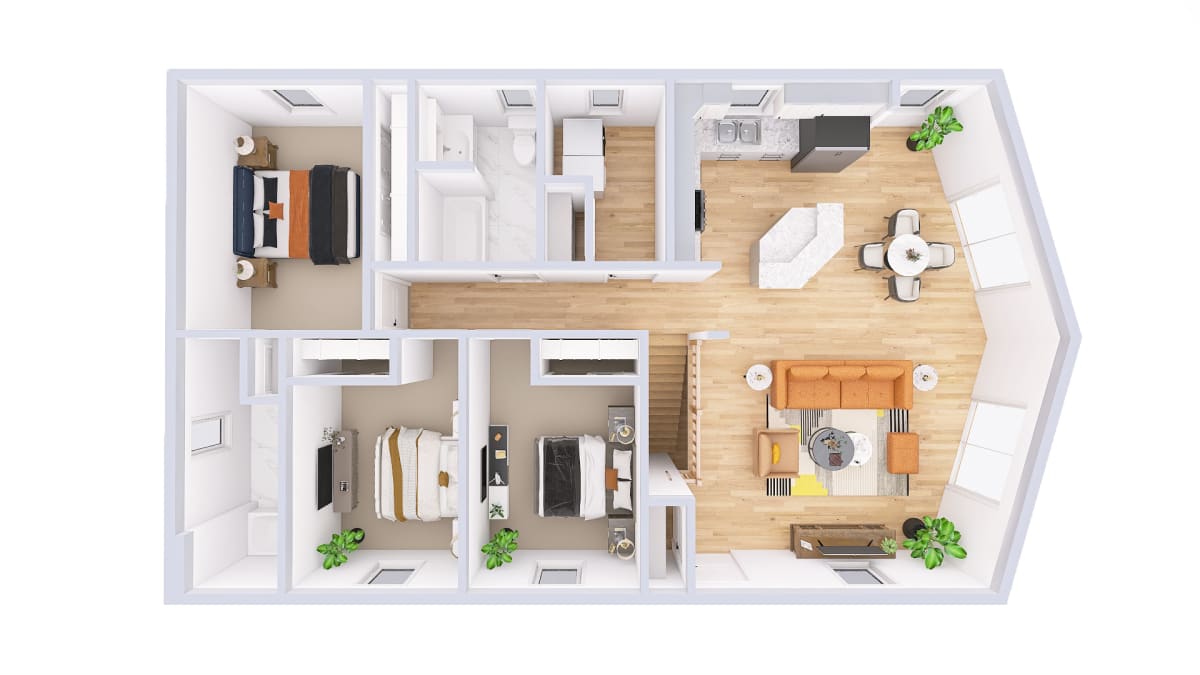 2055 Lakewood Cottage 3D floor plan