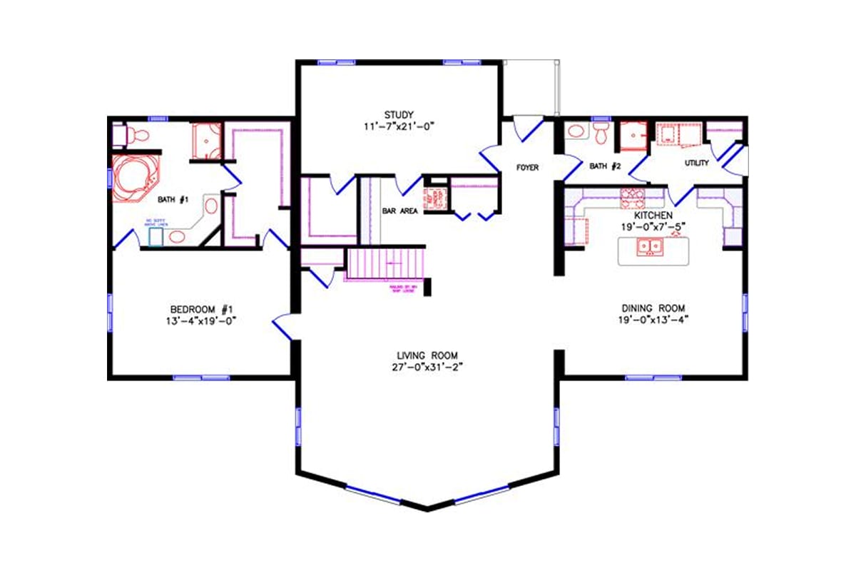 2060 Lakewood Cottage floor plan alternative