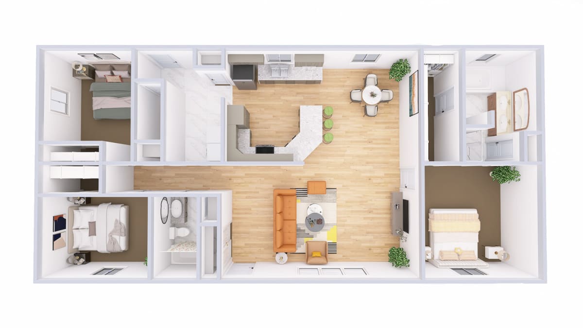 2340 Brookdale 3D floor plan