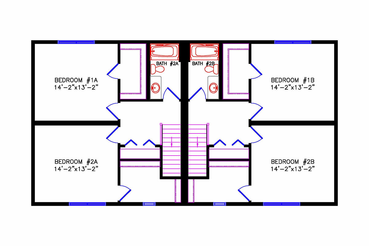 2620 Duplex floor plan