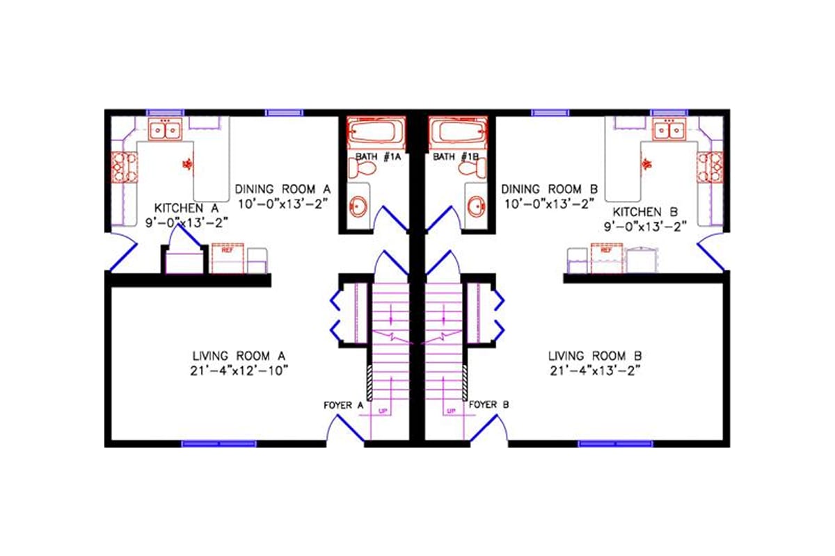 2620 Duplex floor plan