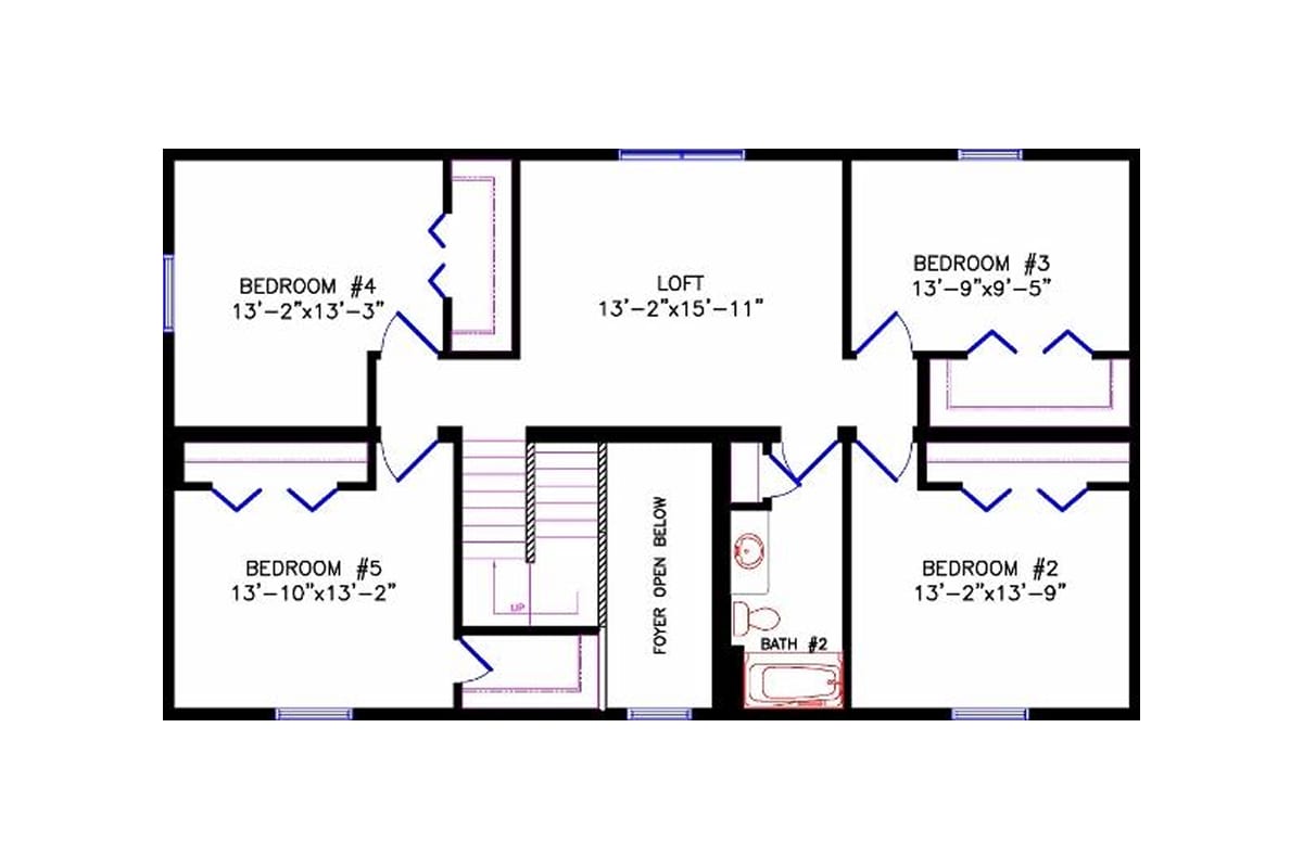 3060 Mapleton Colonial floor plan upper level