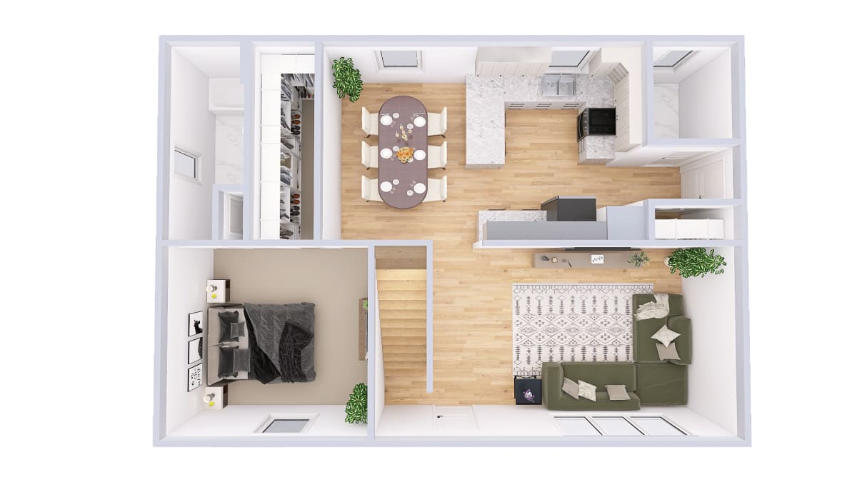 3550 Telmark Cape Cod first floor 3D floor plan