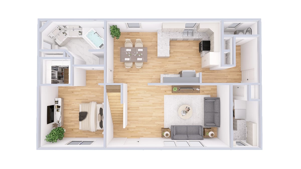 3570 Telmark Cape Cod main floor 3D floor plan
