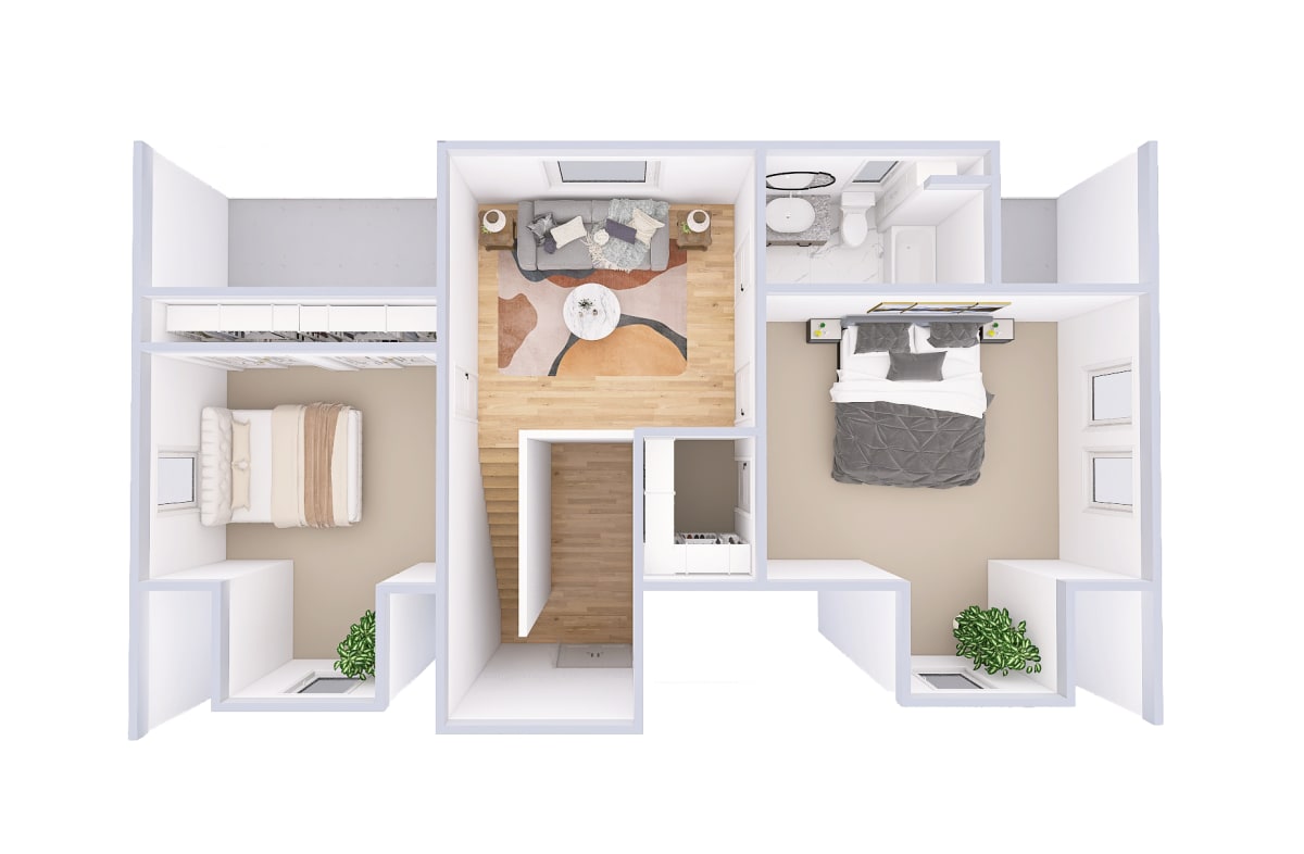 3570 Telmark Cape Cod second floor 3D floor plan