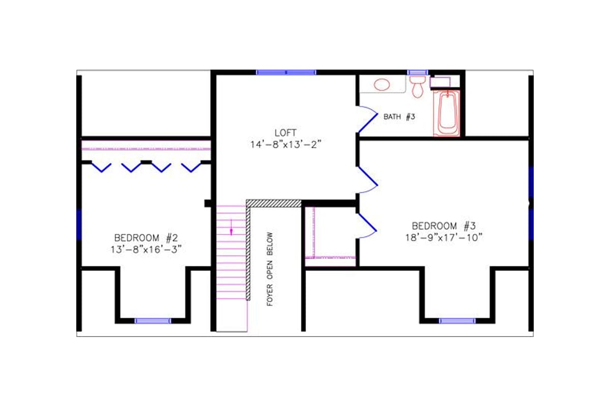 3570 Telmark Colonial floor plan upper level