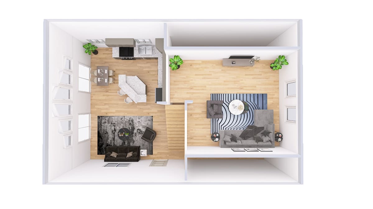 4710 Loft Chalet upper level 3D floor plan