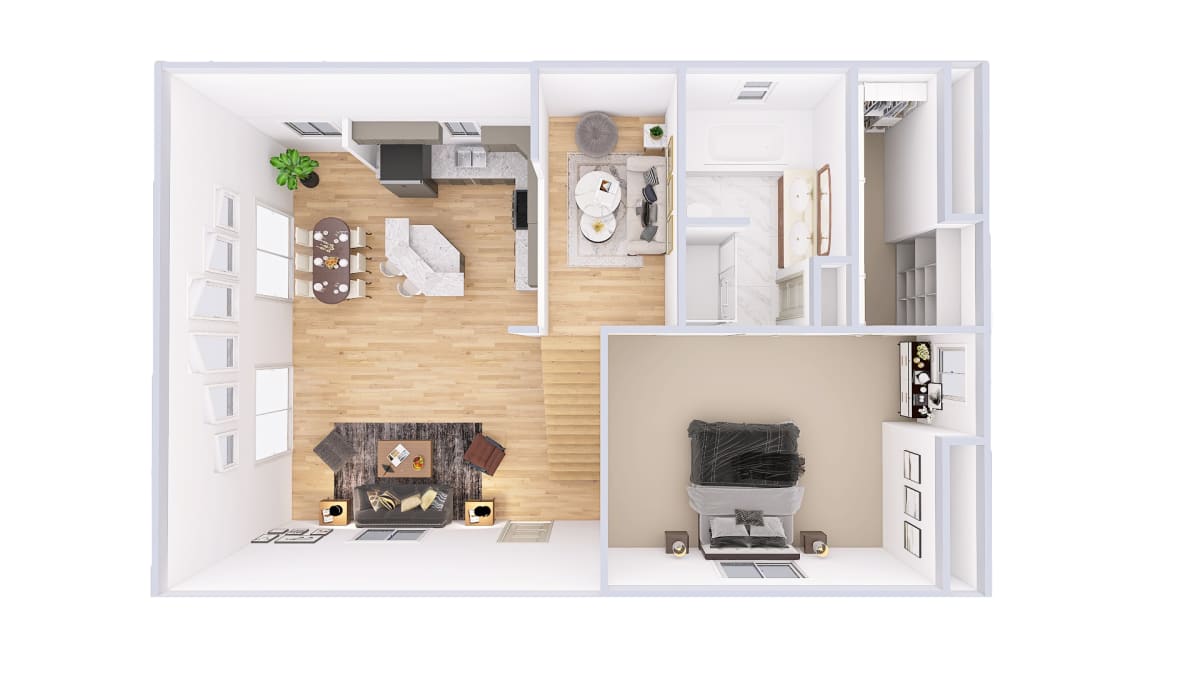 4721 Loft Chalet upper level 3D floor plans