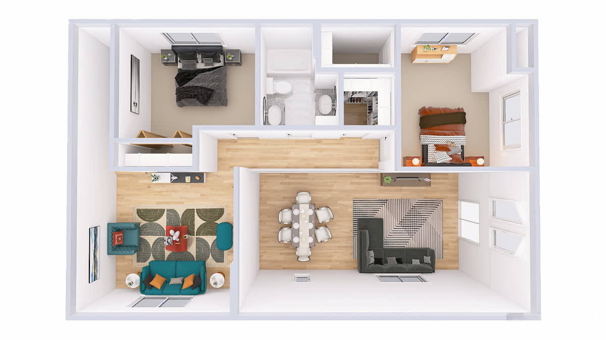 4735 Loft Chalet upper level 3D floor plan