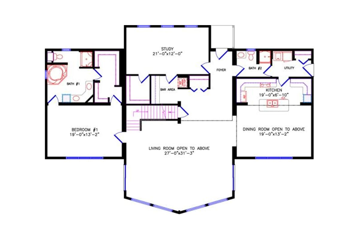 4765 Loft Chalet floor plan alternate main floor