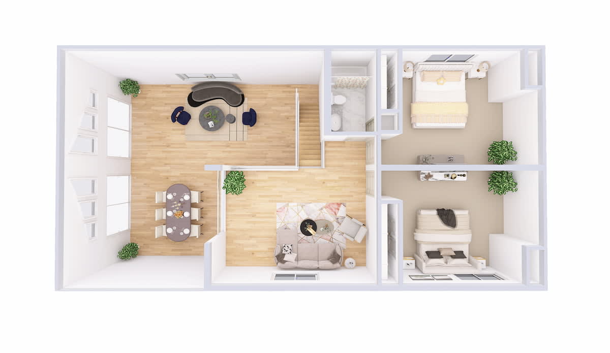 4790 Loft Chalet upper level 3D floor plan
