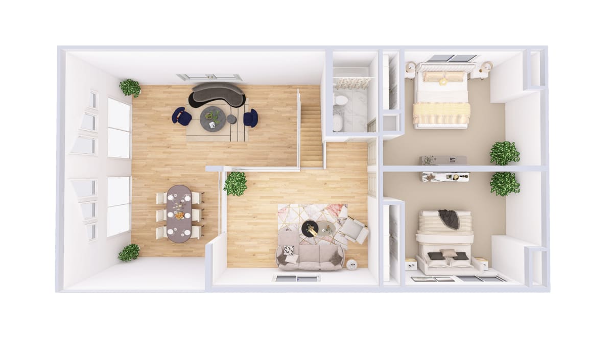 4790 Loft Chalet upper level 3D floor plan
