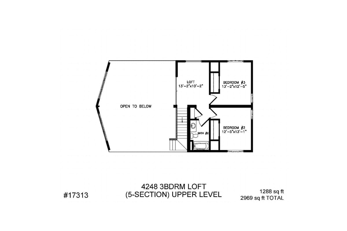4770 Loft Chalet floor plan upper level