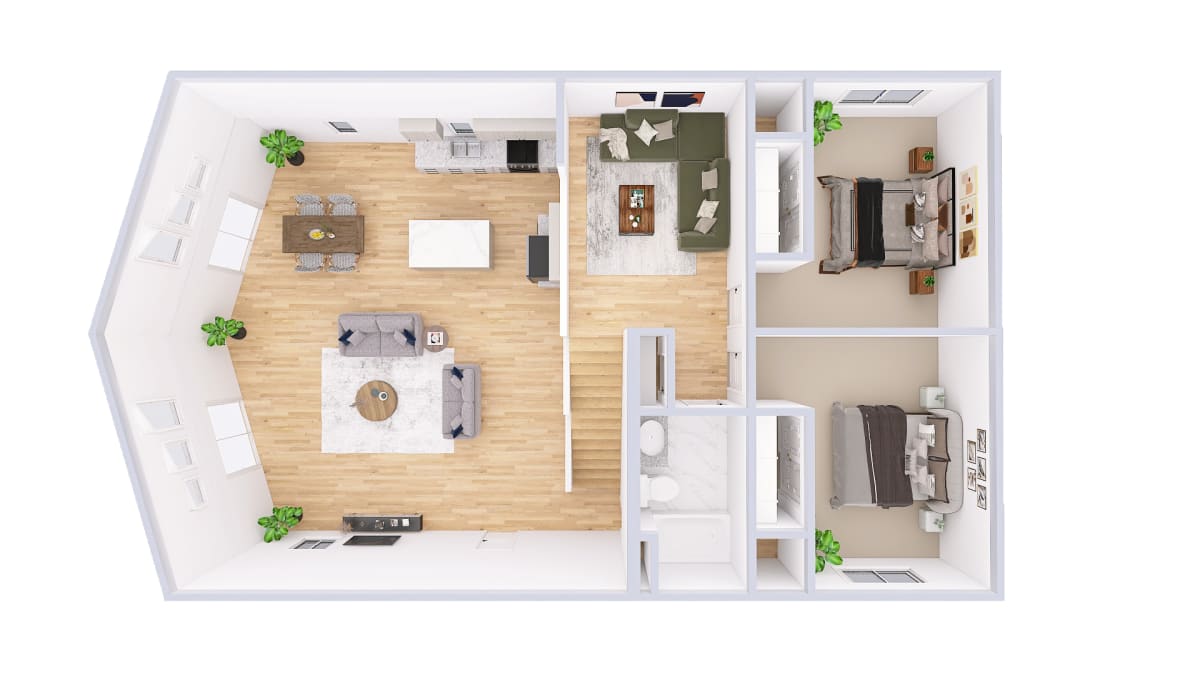 4795 Loft Chalet upper level 3D floor plan