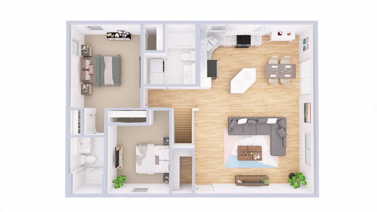 5075 Cavalier Cottage 3d floor plan