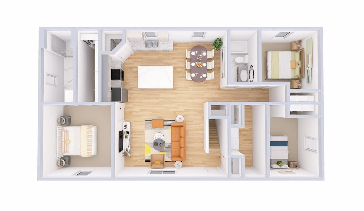 5087 Cavalier Ranch main level 3D floor plan