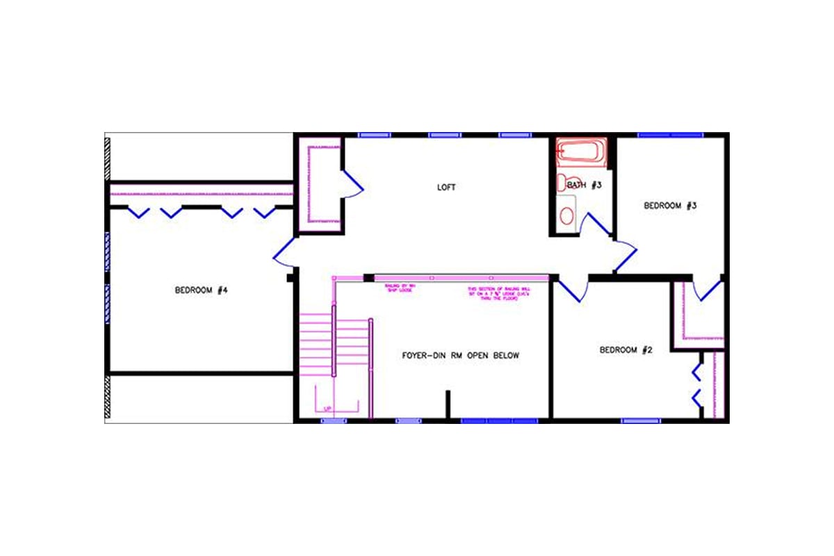 5205 Lexington Colonial floor plan upper level