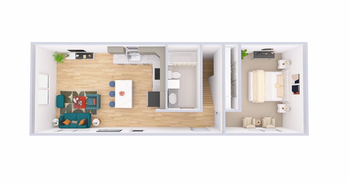 5305 Cottage 3d floor plan