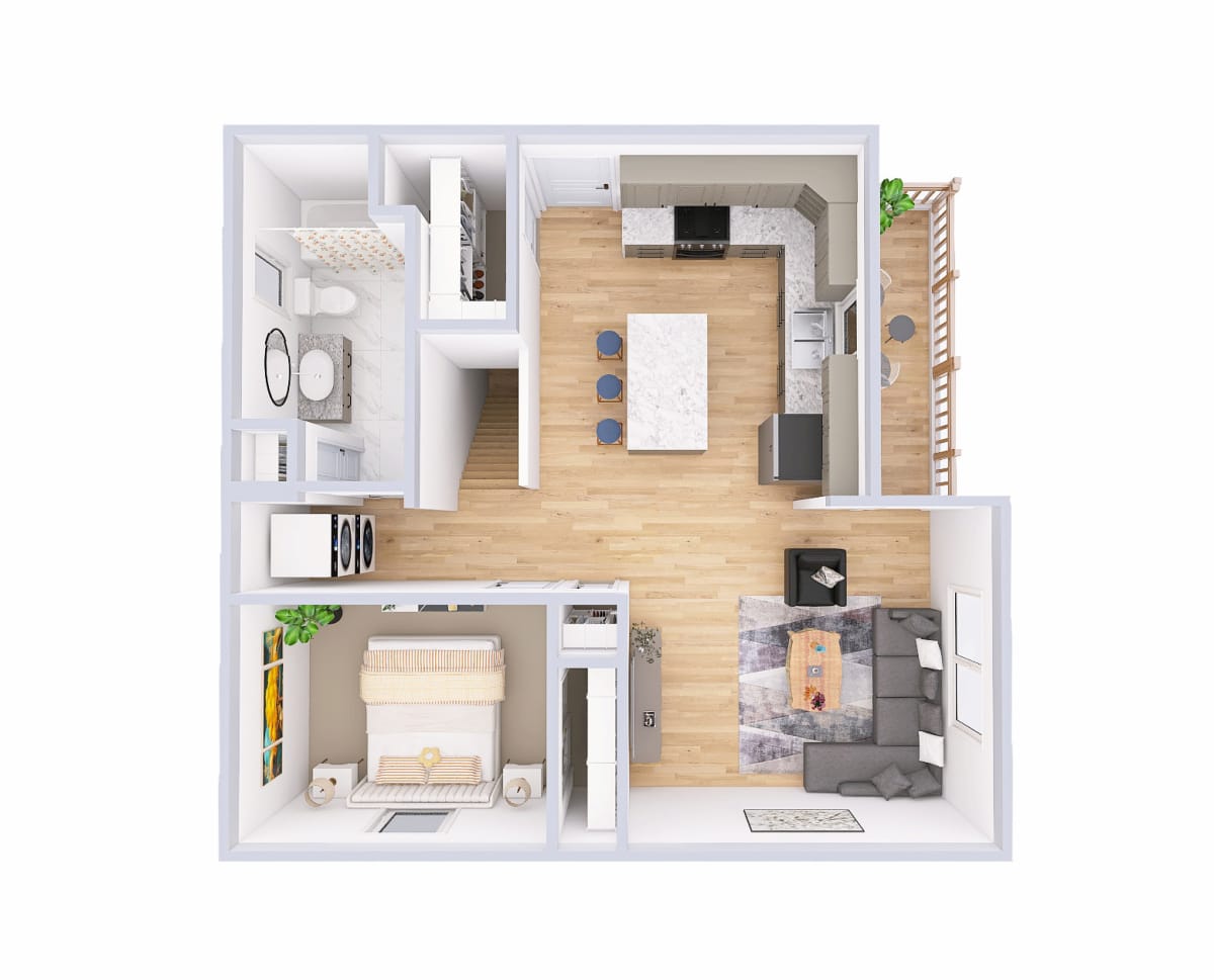 5400 Cottage 3d floor plan