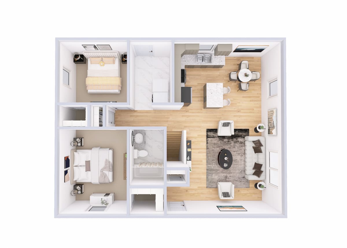 5500 Cottage 3d floor plan