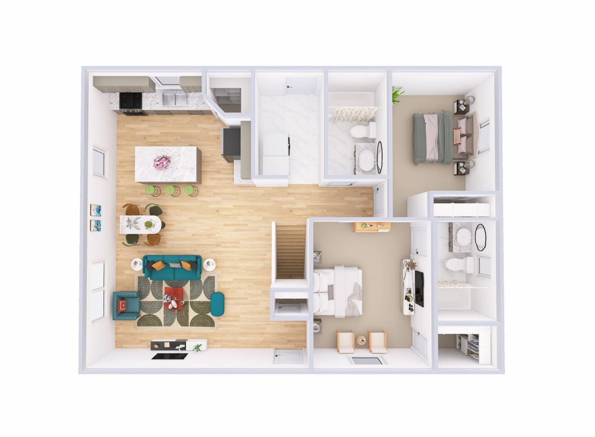 5510 Cottage 3d floor plan