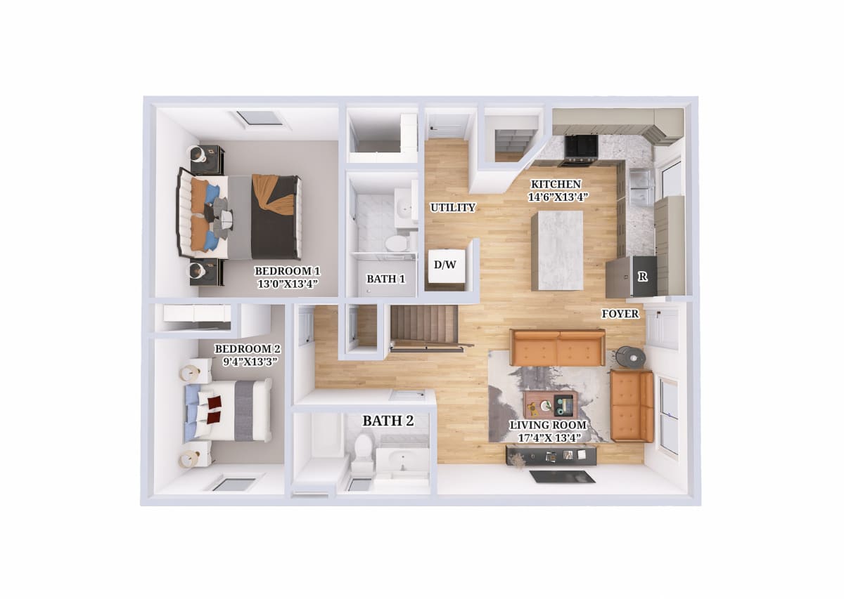 5525 Cottage 3d floor plan