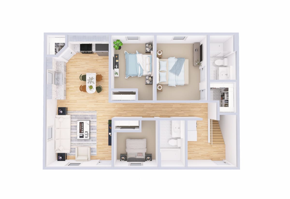 5545 Cottage 3d floor plan