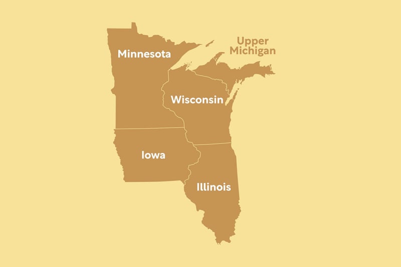 Wisconsin Homes area served map