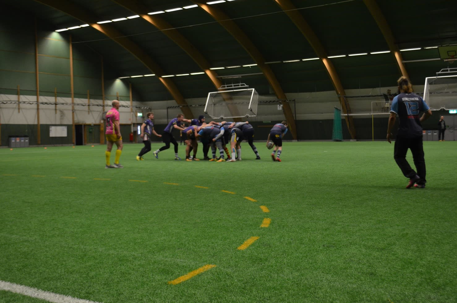 Action shot from the Skane Rugby League 9's held in Malmo in February 2020