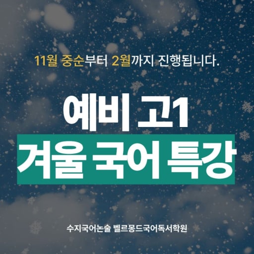 겨울 국어 특강 11-2월 (중3)