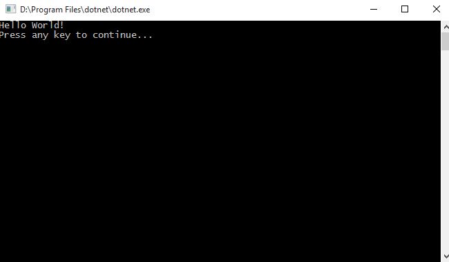 Hello World program in C# using command prompt