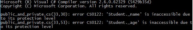 C# access modifer accessibility error