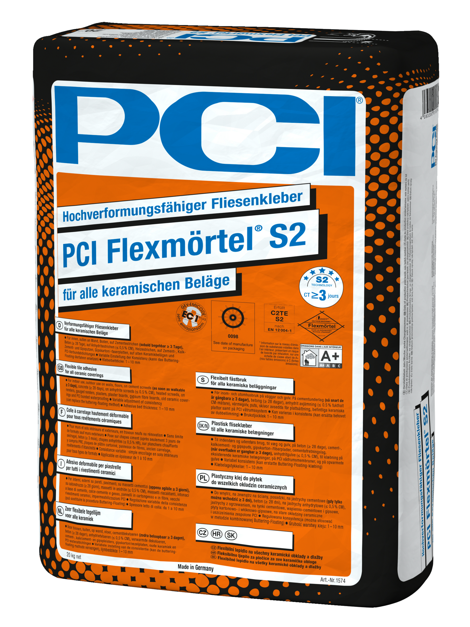 PCI Flexmortel S2 20 kg grijs zeer flexibele tegellijm