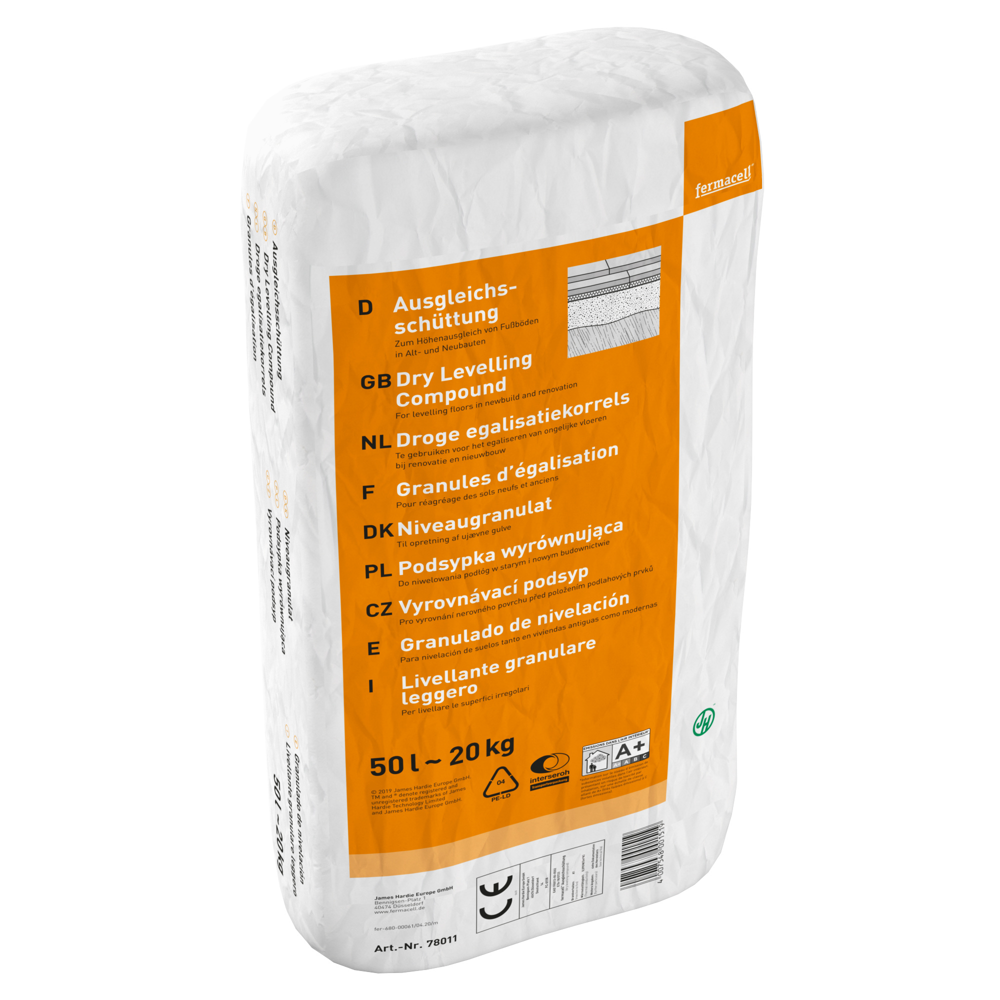 Fermacell egalisatiekorrel  50 lt