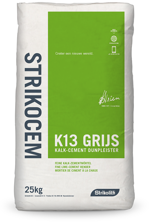 Strikocem dunpleister K13 25 kg wit