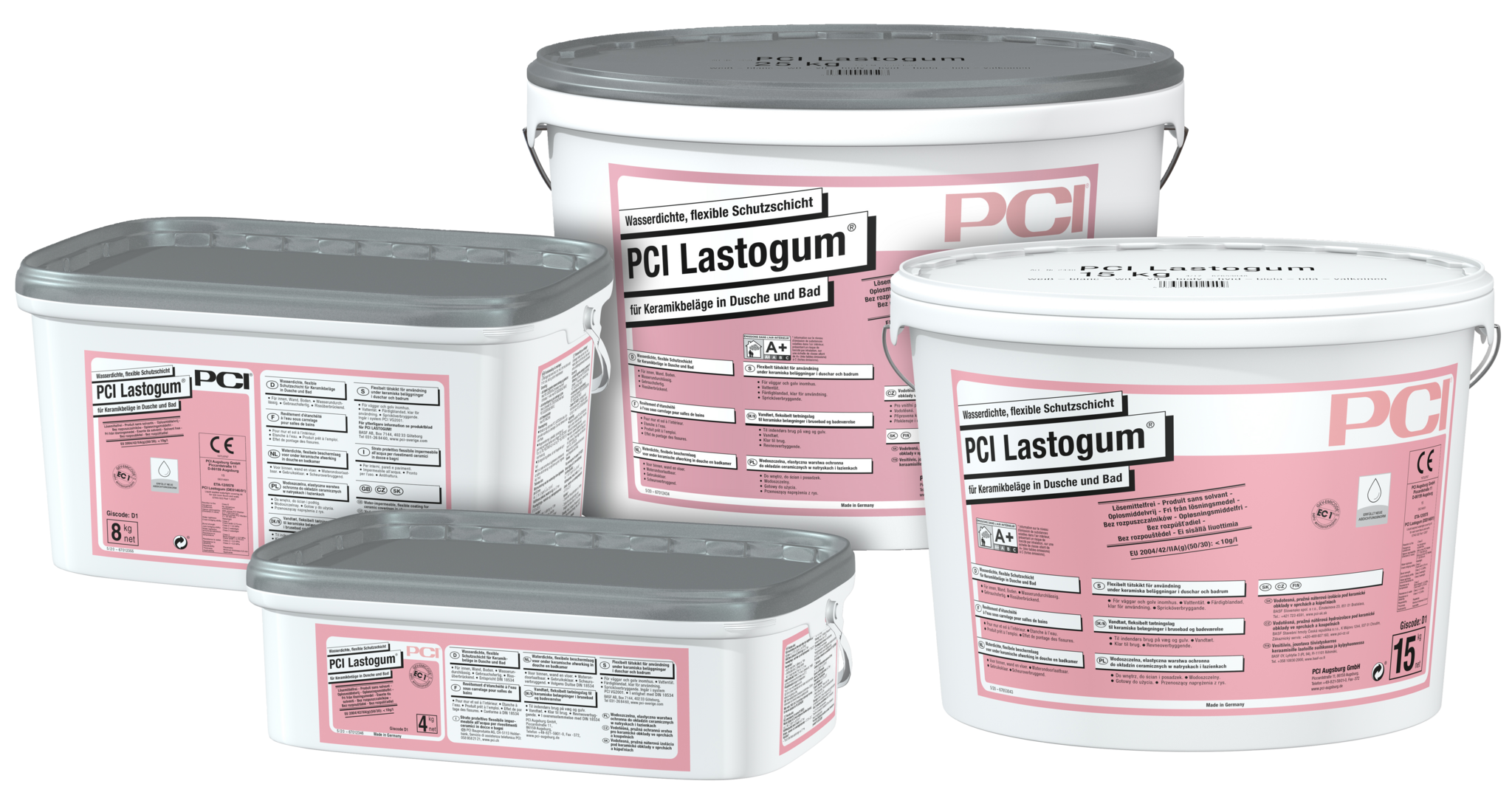 PCI Lastogum 4 kg grijs waterdichte flex.beschermlaag