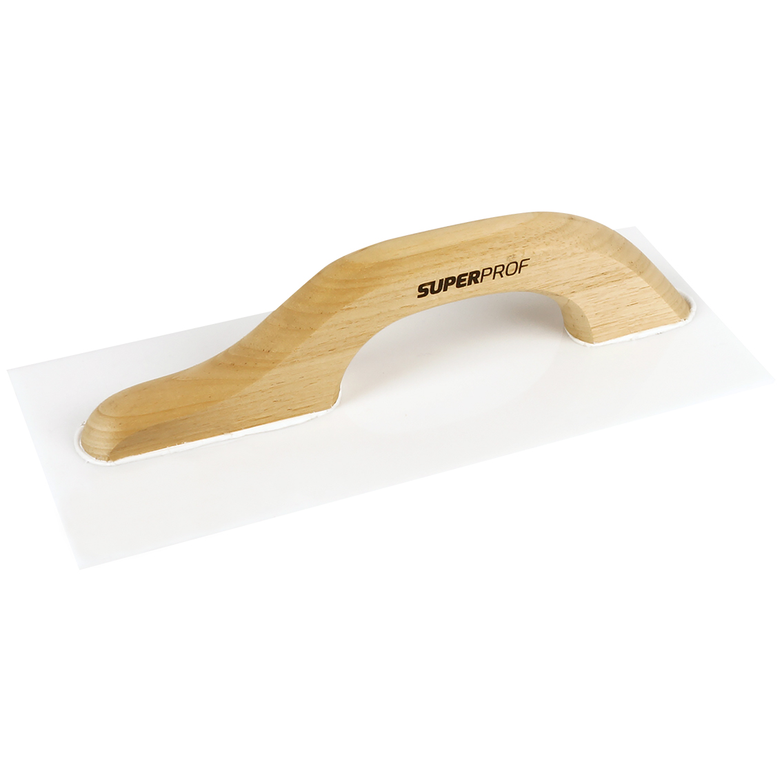 Superprof opzetspaan 360x160x3 mm kunststof wit houten greep