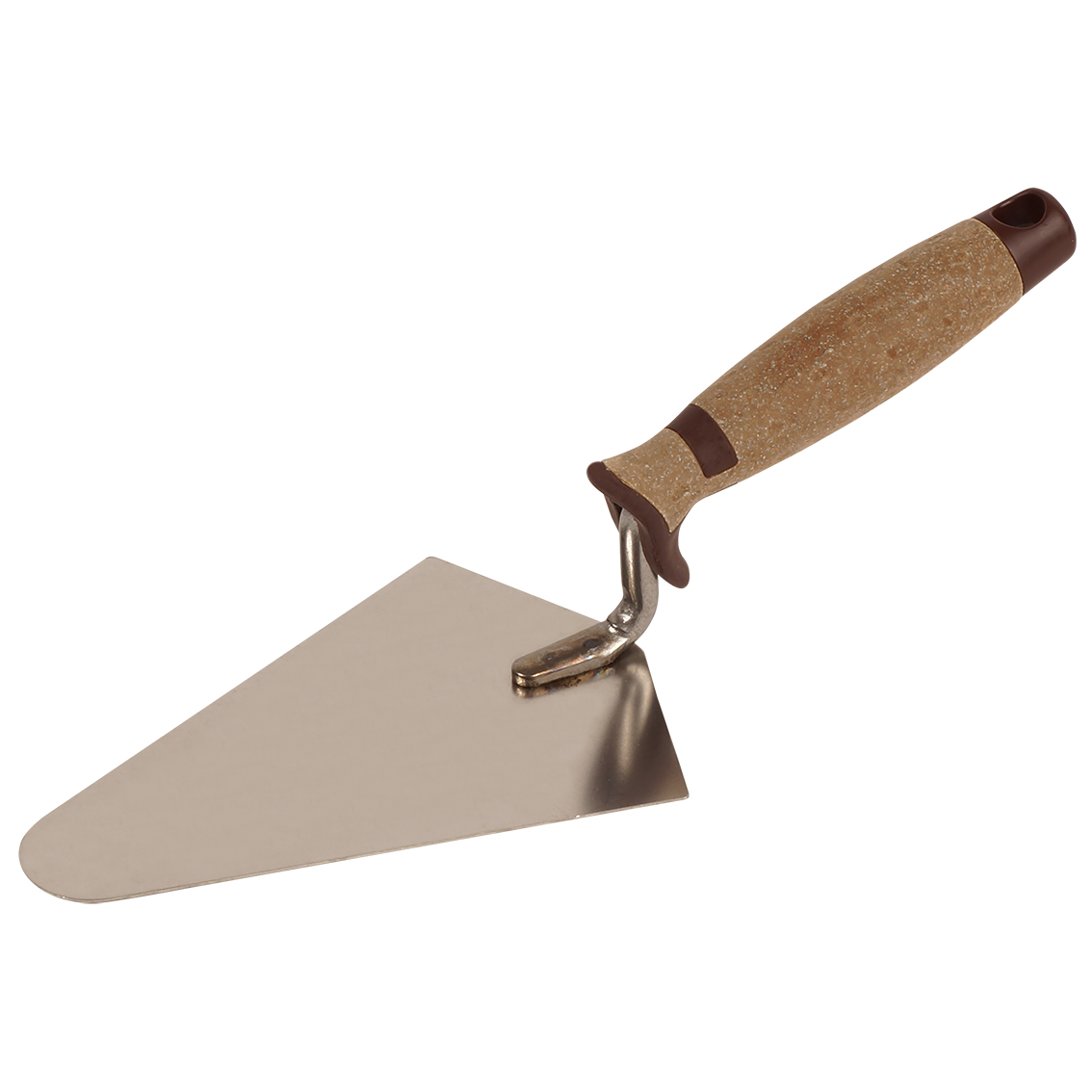 Superprof punttroffel rond 160mm RVS lederen handgreep