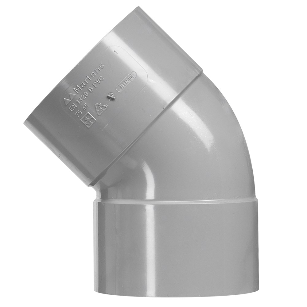 Martens bocht 45gr DW 110 mm 2xlijmmof