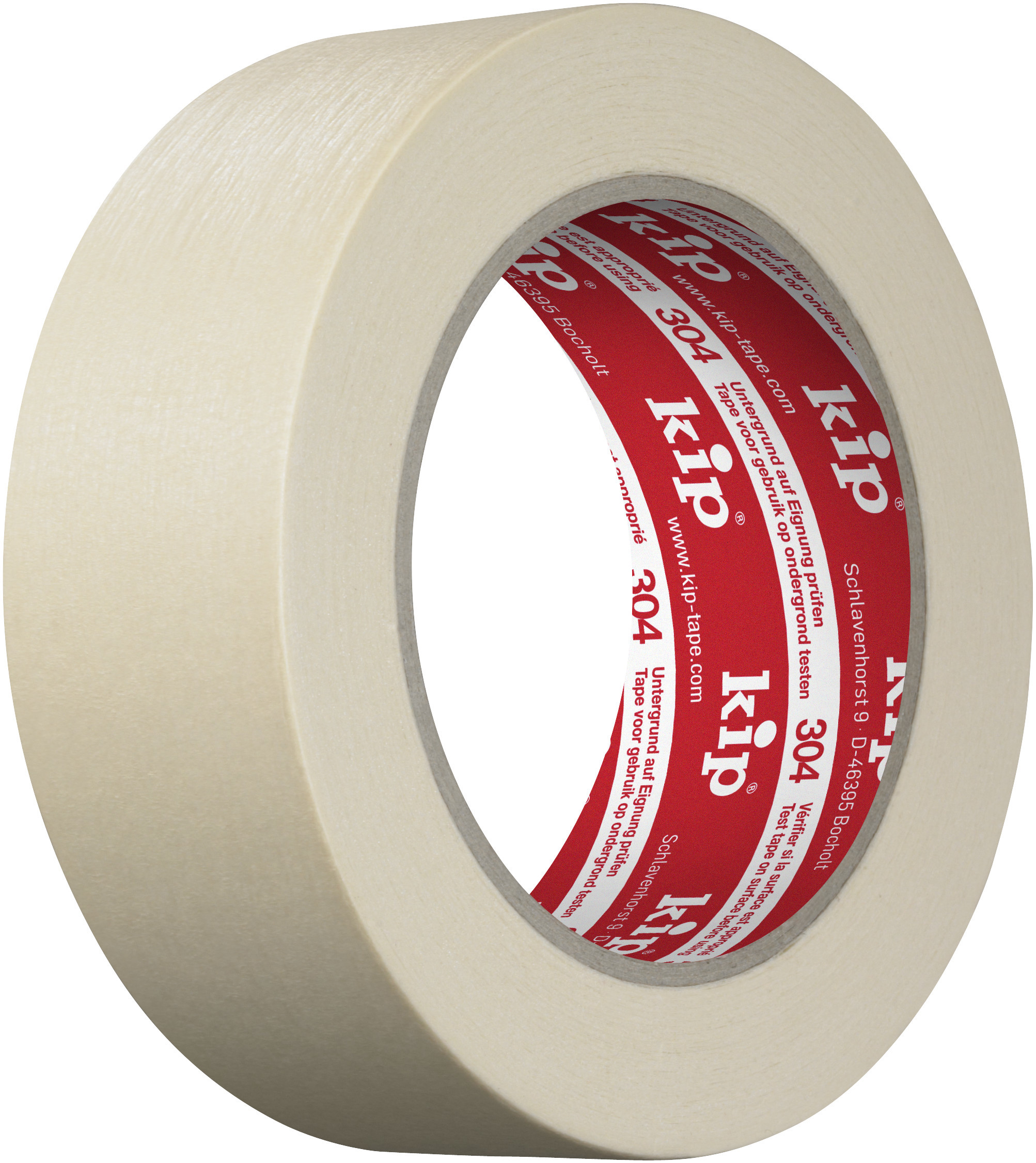 Kip masking tape 304 binnen 30 mm standaard natuur 50 mt