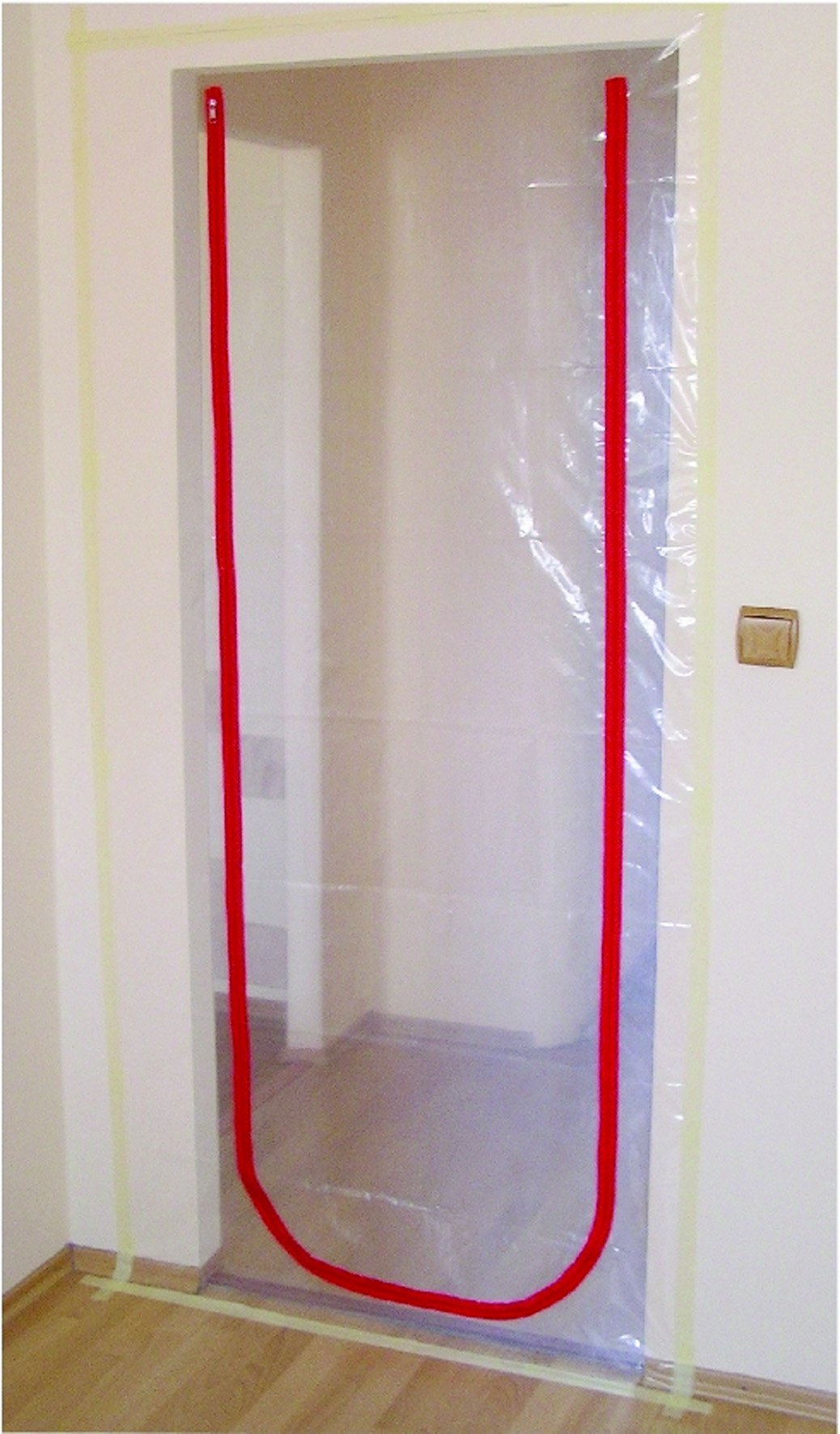 Stofstop afsluitfolie 2,5x1,1 mt met rits
