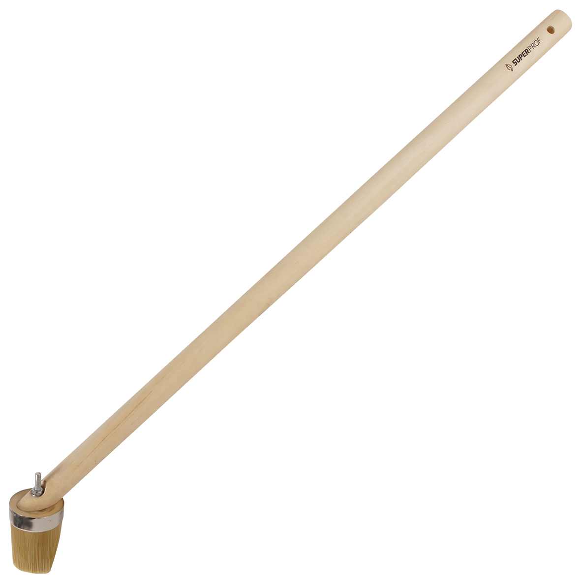 Superprof bokkepoot wit haar 50mm houten steel 80 cm