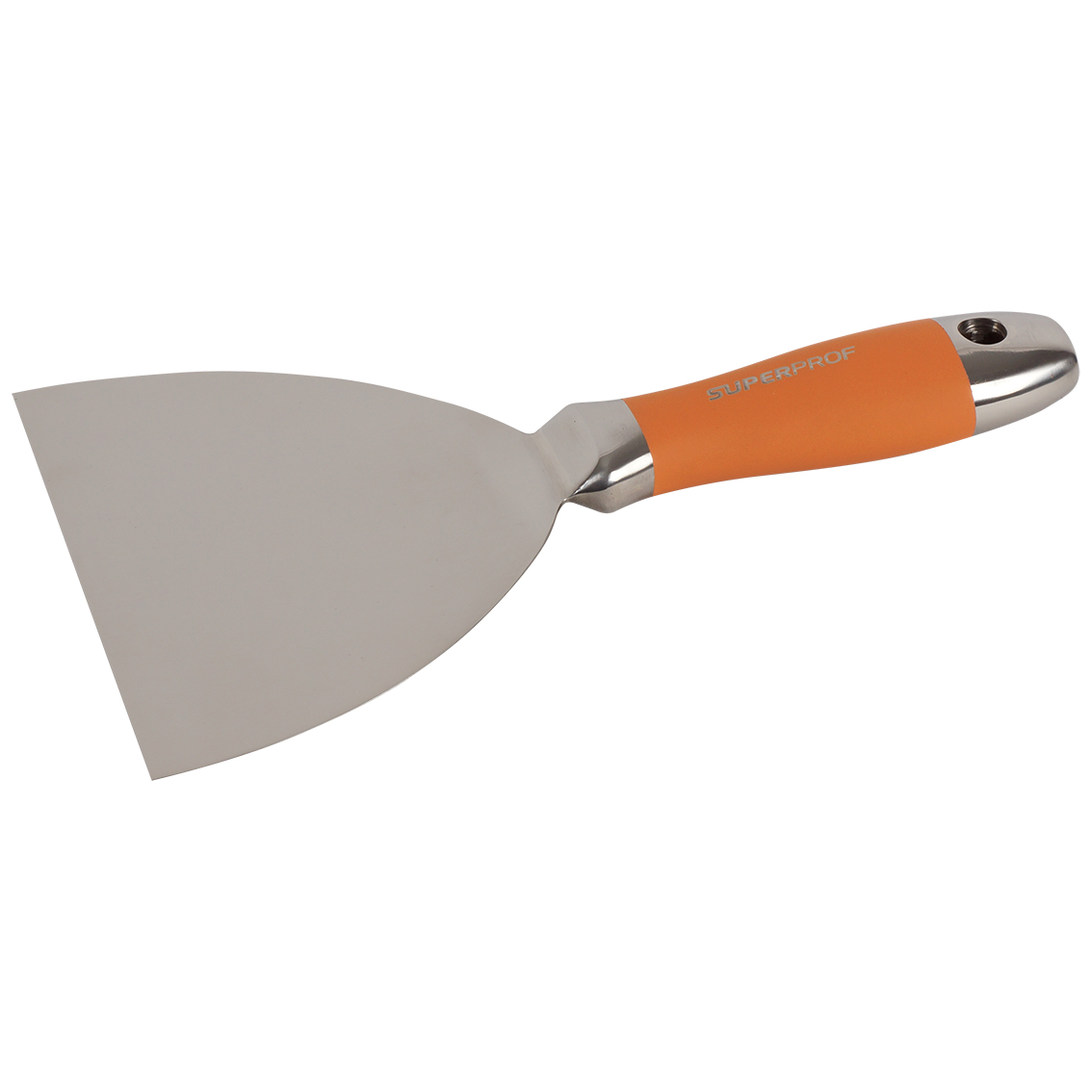 Superprof spachtelmes RVS 150mm met RVS handgreep soft coat