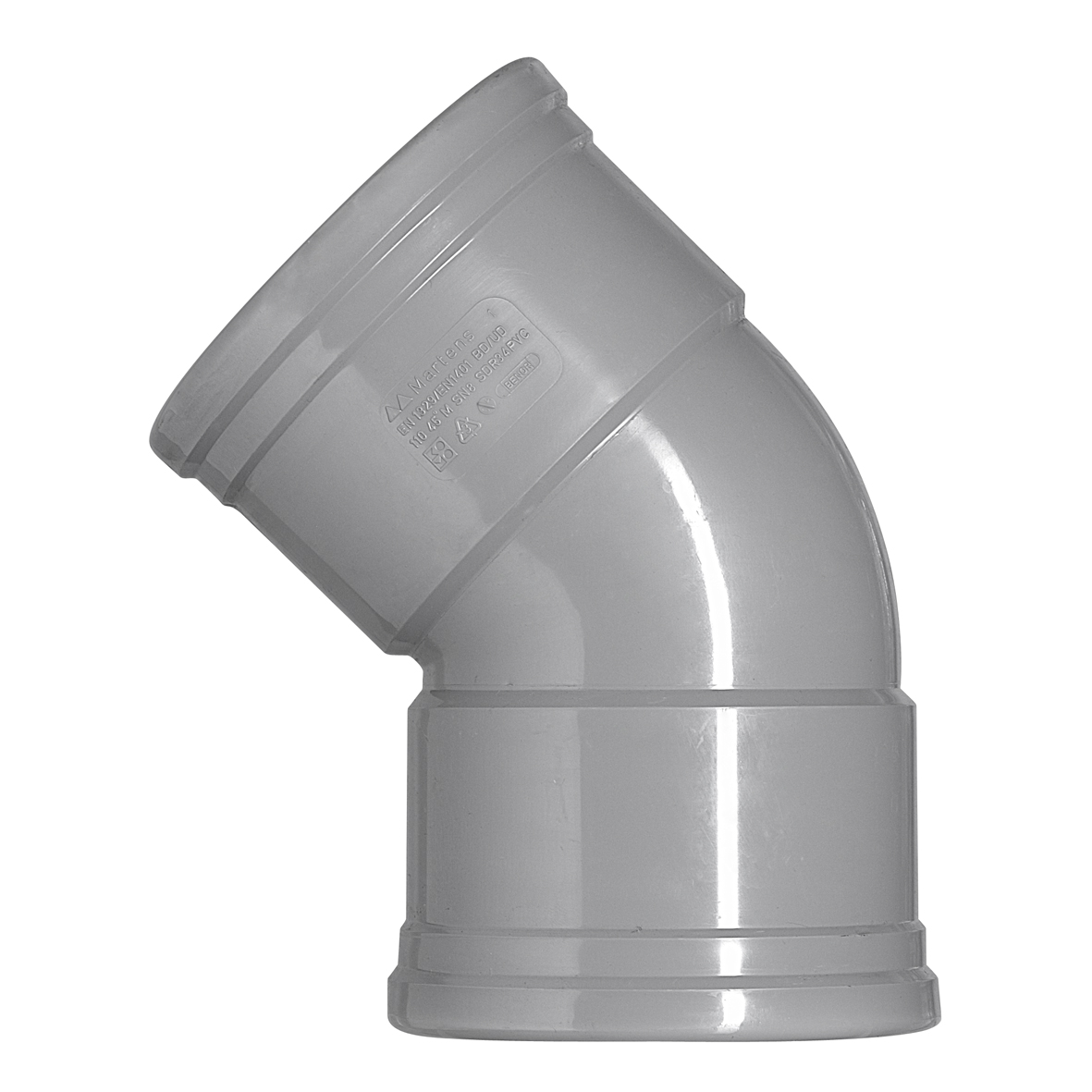 Martens bocht 45gr DW 110 mm 2xmanchetmof