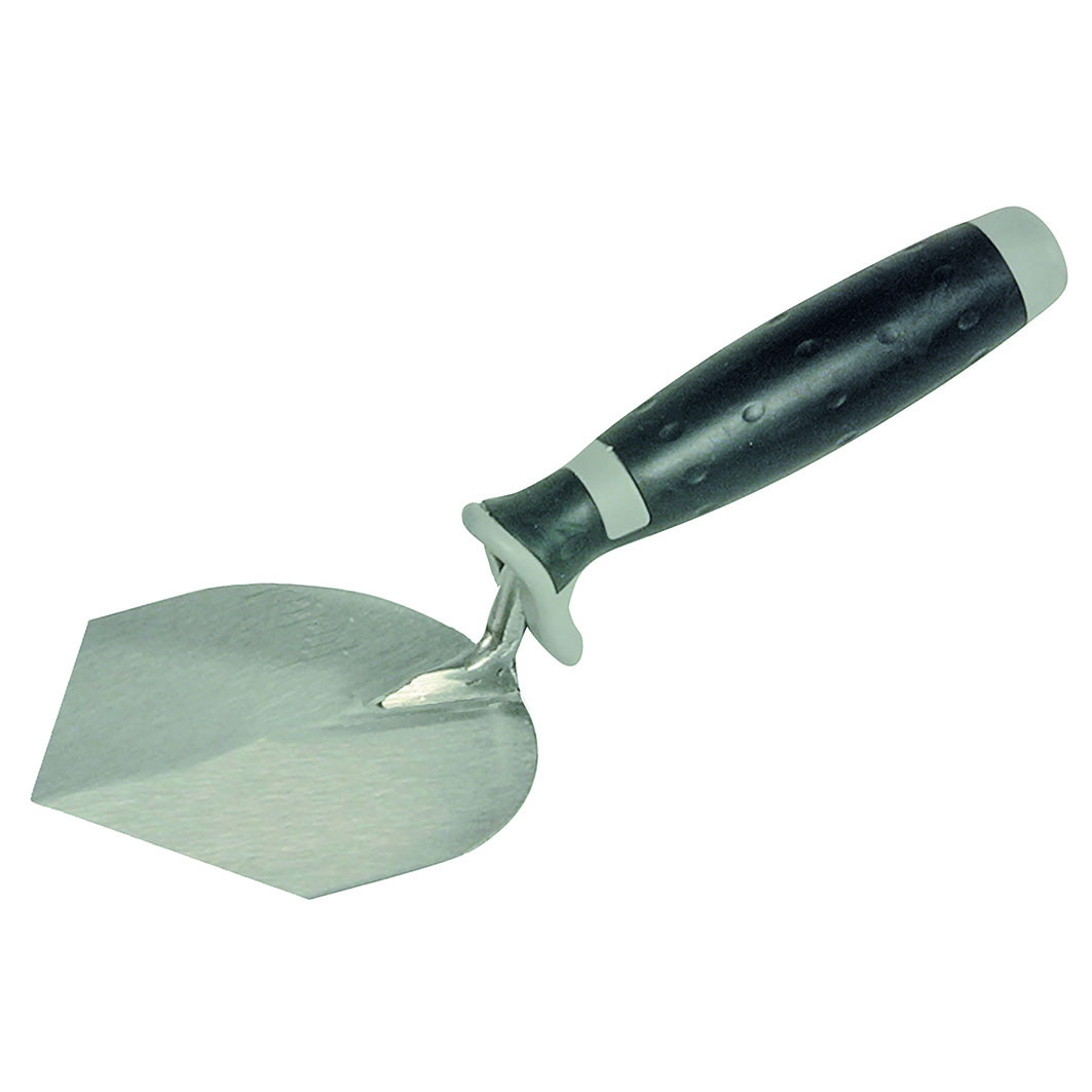 Superprof Punttroffel spits 100 mm RVS tbv haakse hoeken + softgreep