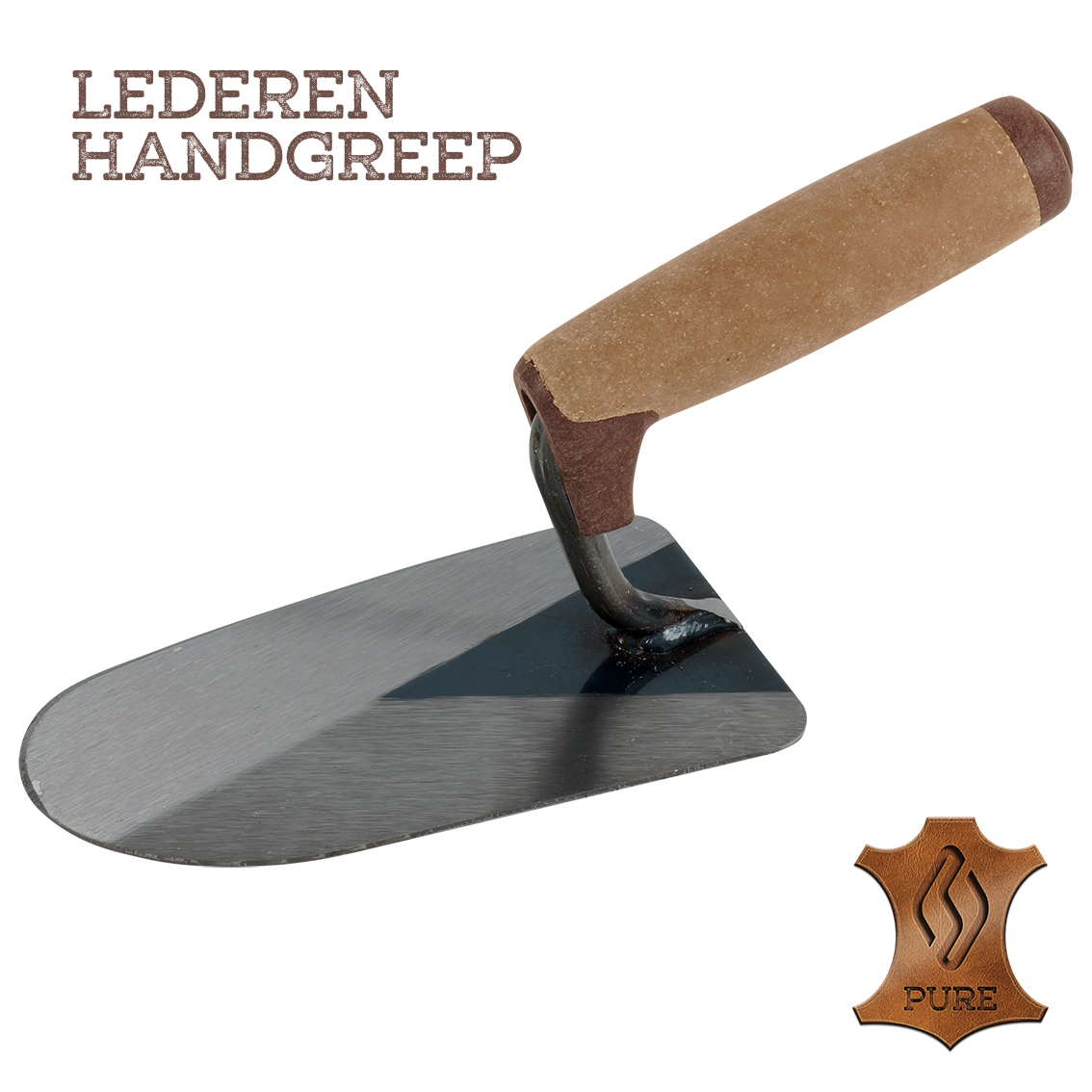 Superprof metseltroffel SMART 180mm rechts lederen handgreep