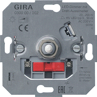 GIRA inbouw dimmer 60-400Watt basis draaiknop